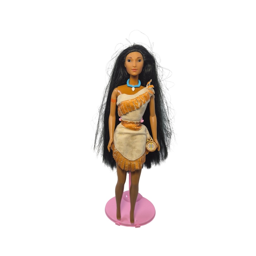 1995 Vintage 90s Mattel Pocahontas Sun Colors Fashion Doll Disney Princess read